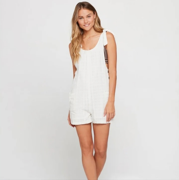 L *Space White Romper Cover Up Overalls XS - Picture 4 of 16